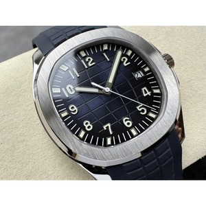 Montre mécanique étanche de qualité supérieure 40 mm, mouvement DDF factory 330, 5167, montre de plongée bleu foncé, bracelet bleu - Product Image 1
