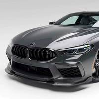 Kit carrosserie en Fiber de carbone Style V pour BMW F91 F92 F93 M8 séparateur de lèvre avant diffuseur arrière jupe latérale et évent avant et becquet