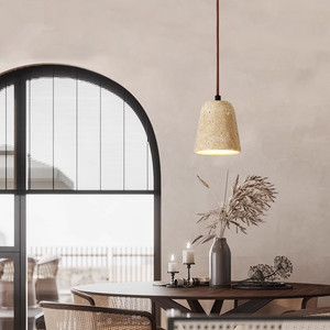 Lámpara colgante decorativa creativa, iluminación de techo, luz colgante de madera travertino Natural para decoración de <span class=keywords><strong>paso</strong></span> de Villa en casa - Product Image 4
