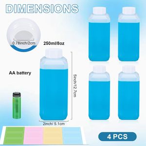 Wholesale 500ML HDPE Food Grade Square <b>Plastic</b> Bottle with Screw <b>Cap</b> - Product Image 3