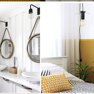 Abrazadera de Cable de fibra óptica, interruptor de alimentación blanco fundido de 3 pines, soporte E14 E27, lámpara atenuadora de sal del Reino Unido, 5 pies, UK - Product Image 2