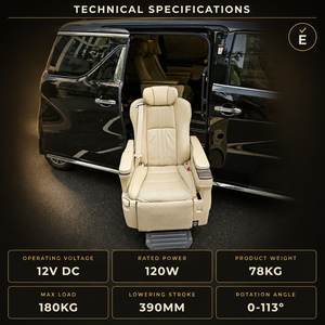 Sedile Auto di Lusso in Pelle Programmabile Girevole e Sollevabile Capacità 200KG per Utenti in Sedia a Rotelle e Persone con Disabilità Modello Vito - Product Image 1