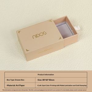 Boîte d'emballage rectangulaire personnalisée en gros, style tiroir, avec logo estampé à chaud pour cadeaux ou <span class=keywords><strong>lentilles</strong></span> <span class=keywords><strong>de</strong></span> <span class=keywords><strong>contact</strong></span> - Product Image 2