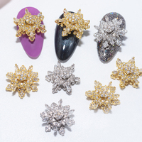 Breloques en strass pour nail art, logo 3D en métal Kawaii, zircon, marque de luxe, décoration en cristal