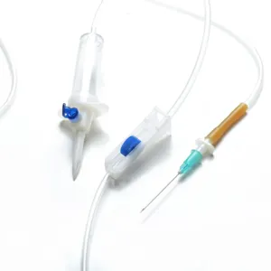 Wuzhou CE ISO Cheap Medical Infusion Giving Set Sterilized IV Infusion with needle with filter