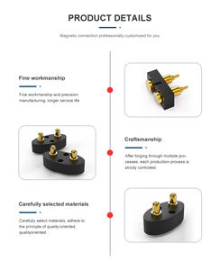 ผู้ผลิตจีน 2 ขา Pitch <span class=keywords><strong>2.2</strong></span> มม.ชายหญิงตัวเชื่อมต่อส่วนประกอบอิเล็กทรอนิกส์ขนาดเล็กทอง Plat Pogo Pin ตัวเชื่อมต่อแม่เหล็ก - Product Image 4