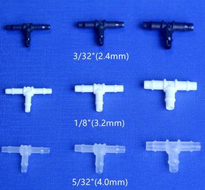 Konektor Pipa T Bentuk 3 Arah JU Plastic 3/32 inci ID Selang 2.4mm Mudah Dipasang dengan Ujung Berduri untuk Tinta Printer - Product Image 6