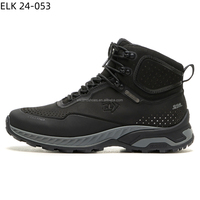 Bottes de randonnée pour hommes Elkland, tige en nubuck, semelle extérieure en caoutchouc, doublure respirante, imperméables, légères, pour l'automne, l'hiver et toutes les saisons
