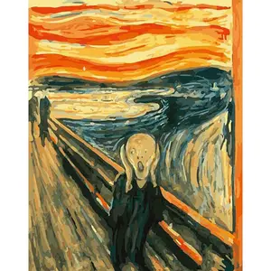 מופשט סגנון מפורסם בעולם ציורי scream ציור על ידי מספרים עבור מתנה