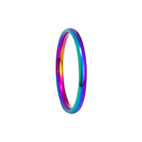 Fashion Plain Ring Mehrfarbiger Ring 18 Karat vergoldete Damen-und Herren ringe Titans tahl Nicht trüben der 2mm breiter Schmuck