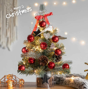 DAMAI - Mariposas Navideñas al por Mayor para Decoración de Mini Árboles de Navidad con Base de Madera Maciza para Adornos de Decoración del Hogar - Product Image 3