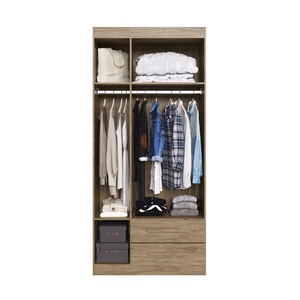 Armoire de style moderne BROMELIA 3 portes 2 tiroirs Meubles de chambre à coucher Panneau de particules Bois/Blanc cassé Couleur Brésilienne Top Design - Product Image 2