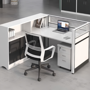 Escritorio de <span class=keywords><strong>Oficina</strong></span> Moderno de Madera para <span class=keywords><strong>Trabajo</strong></span>, Estudio, Personal Financiero, con Separador Ajustable y Duradero para Escuelas, Hospitales y Edificios de <span class=keywords><strong>Trabajo</strong></span> - Product Image 1