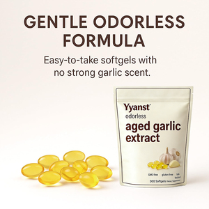 Extrait d'ail biologique vieilli de haute qualité, marque privée, SANS GLUTEN & SANS SOJA, complément alimentaire pour le soutien immunitaire et la santé cardiaque, en gélules. - Product Image 3