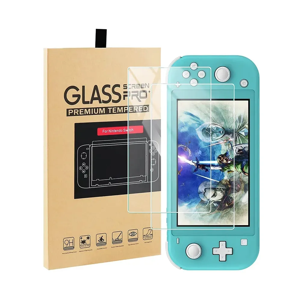 Film de protection d'écran en verre trempé Premium HD transparent anti-rayures pour Nintendo Switch Lite