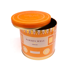 Lon thiếc tròn tùy chỉnh, chất lượng thực phẩm, dùng làm hộp đựng bánh quy, kẹo, có nắp kín - Product Image 4