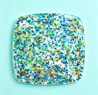 Feuille acrylique bleue pailletée 1/8 avec points de paillettes turquoise, double face, pour découpe laser CO2, ornements DIY, marque-pages, sous-verres et cadeaux personnalisés