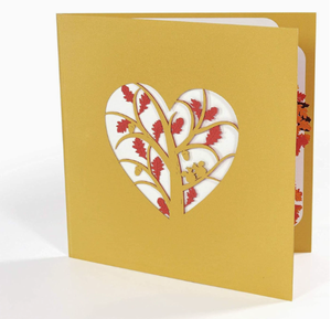 Tarjetas Pop-Up 3D DAMAI para el Día de San Valentín, Bodas, Tarjetas de Felicitación Impresas con Técnica Letterpress y Laminado Brillante, Tema de Amor - Product Image 5