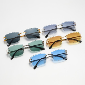 Lunettes de soleil SPUKA 7068 sans monture, coupe diamant, monture métallique 2026, verres dégradés, protection UV400, logo personnalisé, Lunettes Gafas - Product Image 6