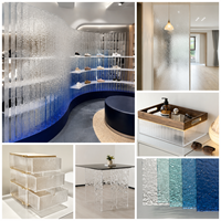 Panneau décoratif en résine acrylique Sahara Dune, matériau marbré de haute qualité, translucide, moderne, feuilles de surface solide pour mur