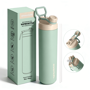 Bouteille d'eau en acier inoxydable <span class=keywords><strong>de</strong></span> 750 ml avec logo personnalisable, nouveau moule, réutilisable, isolée sous vide, à large ouverture, gourde <span class=keywords><strong>de</strong></span> <span class=keywords><strong>sport</strong></span> pour la <span class=keywords><strong>salle</strong></span> <span class=keywords><strong>de</strong></span> <span class=keywords><strong>sport</strong></span> - Product Image 1