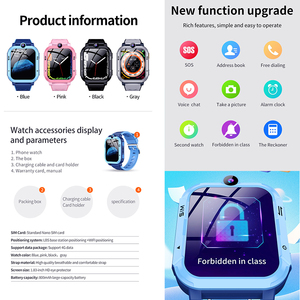 ODM montre intelligente enfants avec carte Sim 4G appel vidéo téléphone caméra SOS suivi LBS WiFi positionnement rappel de sécurité mode de classe - Product Image 2