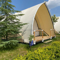 Yourte à voile de luxe pour l'extérieur, tente safari pour hôtel, tentes imperméables pour le glamping avec poteau en acier