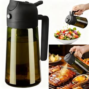 Logo personalizzato 470ml bottiglia <span class=keywords><strong>Spray</strong></span> <span class=keywords><strong>olio</strong></span> di vetro 2-in-1 <span class=keywords><strong>olio</strong></span> d'oliva Mister Dispenser per il commercio all'ingrosso e cucina - Product Image 1