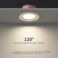 Spot LED Encastré en Aluminium pour Plafond, Éclairage Intérieur de Gros à Trois Couleurs Changeantes