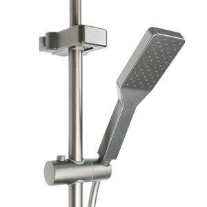 Juego de ducha de botón de Piano gris de fábrica Cascada Piano Duchwersystems Grifo Plataforma grande Termostato Juego de ducha de Piano - Product Image 6