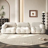 VONLIVA Canapé d'angle modulable en tissu style capitonné moderne, sans structure, compressé sous vide, pour salon