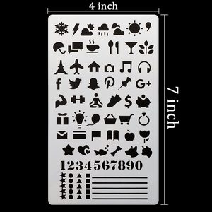 Plantillas de Plástico PET para Manualidades, Letras del Alfabeto, Números, Dibujo, Pintura, Juegos de Plantillas, Regalo Divertido para Niños, Decoración, Planificador/Álbum de Recortes - Product Image 3