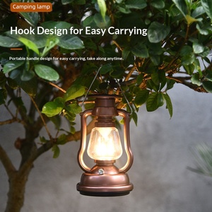 LED Vintage Camping <b>Lantern</b> Portable Hand Crank Camp Light Outdoor Atmosphere Emergency Kerosene <b>Lamp</b> - Product Image 3
