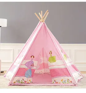 Indoor schöne Kinder spielen Zelthaus Baumwolle Leinwand Kinder Tipi Indische Tipi Zelte vorhanden