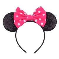 Bandeau de fête dessin animé souris grande vague point oreille bandeau Micky bébé bandeaux