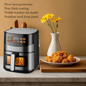 Friteuse à air en verre antiadhésive populaire Friteuse à air professionnelle multifonctionnelle Friteuses à air chaud numériques 4.5L avec aspect blanc - Product Image 6