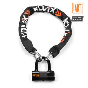 Chaîne de vélo en acier trempé de 16 mm, <span class=keywords><strong>antivol</strong></span>, chaîne de moto épaisse en acier, cadenas de chaîne de vélo avec mini cadenas en <span class=keywords><strong>U</strong></span> - Product Image 1