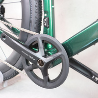 Vélo complet avec cadre en carbone, vélo de gravier, cadre de vélo de gravier avec frein à disque, roues en carbone WheelTop GEX 1*13 Groupset, YS2502-2 GR208