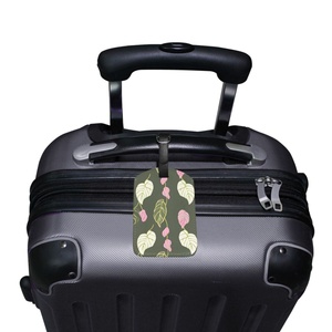 Custom ODM Luxury Fashionable PU Luggage <b>Tag</b> Custom Logo Printed Water Resistant Eco-Friendly Name ID <b>Tag</b> for Travel <b>Suitcase</b> - Product Image 5