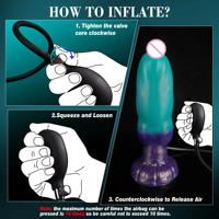 Dildo de silicona anal gigante con 2 nudos grandes y ventosa, diseño de perro de fantasía con efecto de eyaculación, para hombres y mujeres