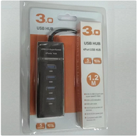USB 2.0 roestvrijstalen laptop/desktopcomputer uitbreidingshub (1-tot-4) Kabellengte van 1,2 meter
