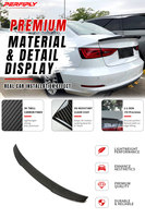Kit carrosserie Perfiply style V, véritable fibre de carbone, aileron arrière pour AUDI A3 S3 RS3 8V 2013-2021, aileron de coffre