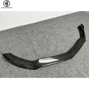 PT V2 Style Carbon Fiber Front Bumper Diffuser Lip for AMG GT GTS 2014-2018 Glossy Twill Weave Accurate 1:1 - Product Image 3