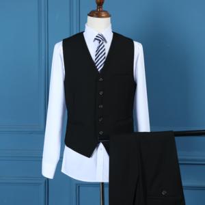 Costumes d'Affaires Formels 2 Pièces et <span class=keywords><strong>3</strong></span> Pièces pour <span class=keywords><strong>Homme</strong></span>, Coupe Ajustée, Costume de Mariage Noir, <span class=keywords><strong>Veste</strong></span> et Blazer - Product Image 2