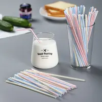 Milieuvriendelijke Buigbare Vorm-Staat Silly Bril Drinken Plastic Stro Met Snor Voor Kids Volwassenen Verjaardagsfeestje