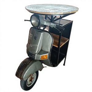 Best Collection Vintage Automobile Scooter Bar Table with Wooden Top Antique Himalayan <b>Art</b> - Product Image 1