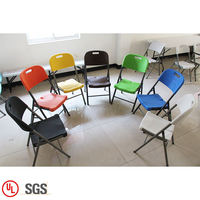 Chaises pliantes en plastique bleu design moderne chaise pliante de jardin pour l'extérieur et l'intérieur