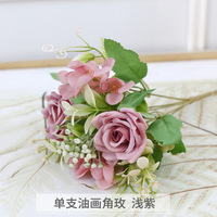 Fournisseur de fleurs artificielles, bouquet de fleurs en soie, fausses roses pour décoration de maison et de bureau de mariage