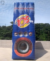 Enceinte gonflable géante avec éclairage LED, son stéréo, pour la publicité de stations de radio/boutiques de musique/bars/clubs/festivals/événements de marque