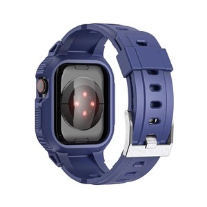 Bracelet de montre en TPU intégré de couleur unie pour <span class=keywords><strong>Apple</strong></span> <span class=keywords><strong>Watch</strong></span> 8 <span class=keywords><strong>7</strong></span> 6 5 38mm 40mm 42mm 44mm 41mm 45mm - Product Image 3
